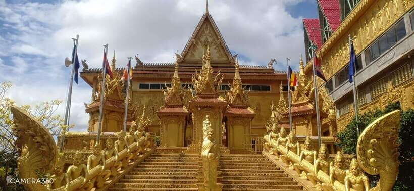 Phnom Penh: City & Silk Island Full or Half Day Tour - Golden Temple: a photo stop that still feels like a visit