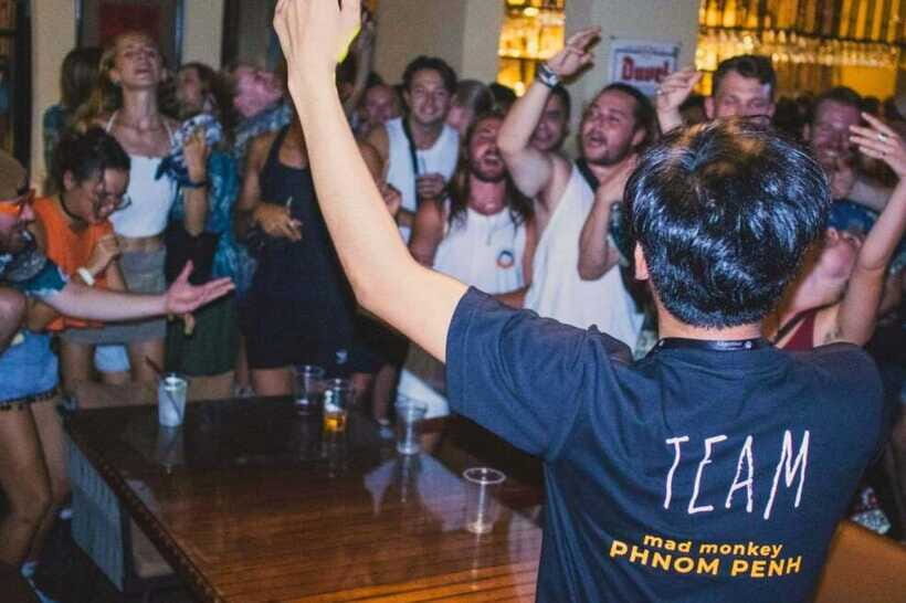 Phnom Penh Pub Crawl with Free Mad Monkey Singlet - 10:30 PM rooftop stop: views, photos, and a quick reset