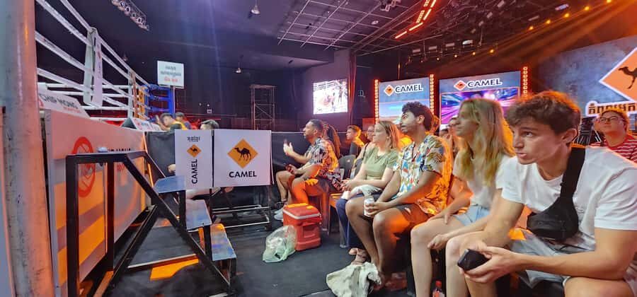Phnom Penh:Kun Khmer Kickboxing Match at National TV Stadium - National TV Stadium setup: arrive early, then settle into ringside