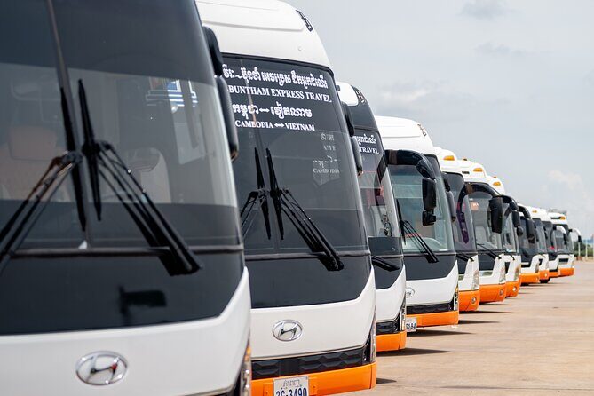 VET Bus services in Cambodia - Onboard Comfort: Seats, Water, and Staying Charged